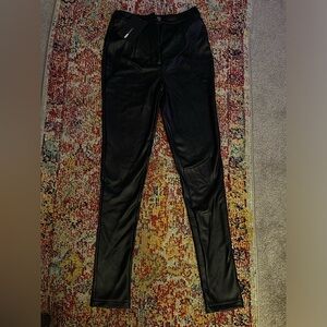 Carina high waisted faux leather pants NWT
